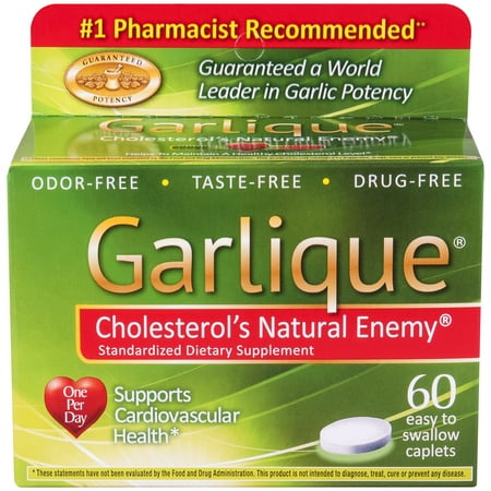 Garlique Garlic Herbal Supplement Cardiovascular Support 60 (Best Garlic Supplement Brand)