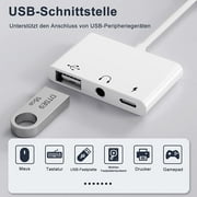 USB-C Camera Adapter and 3.5mm Headphone Audio Jack Adapter with 60W PD Fast Charging, 3 in 1 USB OTG Adapter for iPhone 15, iPad Pro,Galaxy S22 S21 S20/Note 20,Pixel 4 3 XL,Huawei