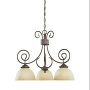 Designers Fountain 99384-AUB Three Light Down Lighting Chandelier from the Belaire Collection, Aged Umber Bronze