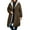 Brown, variant on Women’s Sherpa Fleece Lined Long Puffer Coat Hooded Quilted Winter Parka Oversized Warm Outerwear with Pockets Casual Office Overcoat,Brown,M