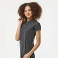 thumbnail image 3 of Tultex Women's Sport Pique Polo Shirt, 50/50 Cotton/Poly Short Sleeve Collared Polo Shirts, Heather Charcoal S, 3 of 5