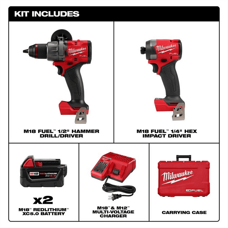 Milwaukee M18 FUEL Cordless 2-Tool Combo Kit with POWER Milwaukee M18 FUEL Cordless 2-Tool Combo Kit with POWER