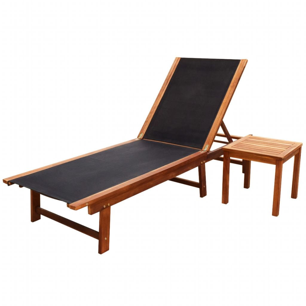 Kepooman Outdoor Patio Solid Wood Weatherproof Sun Lounger for Terrace Courtyard Deck, Brown Kepooman Outdoor Patio Solid Wood Weatherproof Sun Lounger for Terrace Courtyard Deck, Brown