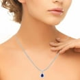thumbnail image 4 of Mauli Jewels Engagement Necklace for Women 2.21 Carat Beautiful Diamond And Pear Shape Gemstone Pendant 4 prongs 10K White Gold With 18'' Rope Chain|Silver Chain, 4 of 7