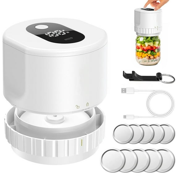 KitGody Mason Jar Vacuum Sealer,Wide Mouth and Regular Mouth Canning Lid Machine for Food Storage