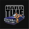 thumbnail image 3 of Rollin Hard Men's Hard Time Lowrider black Big & Tall heavyweight cotton classic boxy fit front and back print graphic tee shirt, 3 of 5