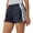 F22 Black, variant on Womens Shorts Stretchy Elastic Waist Striped Print Casual Fashionable Sport Summer Shorts Dark Green Size L