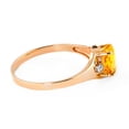 thumbnail image 2 of Galaxy Gold 14K Rose Gold 0.76 Carat Genuine Diamonds and Natural Oval-Shaped Citrine Ring - November Birthstone - Warmth & Prosperity - Sizes 5.5 to 11 - Fine Jewelry for Women, 2 of 2