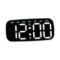 thumbnail image 3 of Reloj despertador digital, reloj de mesa con indicador de temperatura, calendario y brillo. Negro, 3 of 9