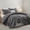 Charcoal, variant on Moonlight20015 2 Piece Quilt Set Floral Pattern Modern Embossed Coverlet Soft Microfiber Twin Grey
