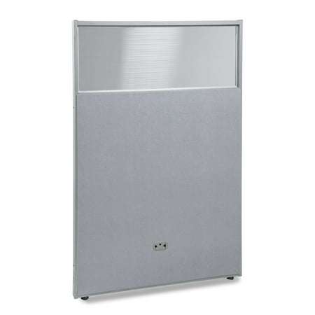 OFM RiZe Series Model PG6337 63" x 37" Vinyl Panel with Polycarbonate, Gray with Gray Frame