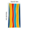 thumbnail image 3 of JeashCHAT Stripe Beach Towel Large Beach Towel Soft Super Absorbent Pool Travel Bath Swimming Camping Towel for Adults Men Women, 55" x 28", 3 of 6