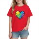 thumbnail image 1 of Blusas y camisas de manga corta con cuello redondo para niños y niñas, camisetas gráficas de manga corta, blusas con estampados bonitos para la temporada escolar., 1 of 8