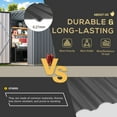 thumbnail image 3 of YODOLLA 5.5 x 5.5 ft. Outdoor Metal Storage Shed with Swinging Out Window & Lockable Door, 5 Sided Corner Shed for Backyard, Garden in Gray, 3 of 10