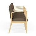 thumbnail image 2 of Amherst Wood Reception Waiting 4 Seat Tandem Seating / Natural Wood / Brown, 2 of 5