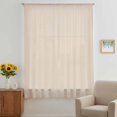 thumbnail image 3 of Beige Pure Color Sheer Curtains 72 Inches Long, Aesthetics Contemporary Modern Light Filering Curtains, Breathable Simi Curtain Privacy Drapes for Living Room Bedroom Lightweight Window Treatment, 3 of 9
