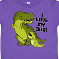 thumbnail image 4 of Inktastic I Love My Dad with Baby and Daddy Tyranasaurus Rex Boys or Girls Toddler T-Shirt, 4 of 5