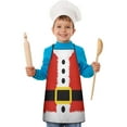 thumbnail image 2 of Red Christmas Santa Costume Pattern Kids Aprons for Girls and Boys,Adjustable Neck Strap Toddler Aprons for Kids Cooking Baking, 2 of 7