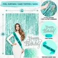 thumbnail image 3 of 83rd Birthday Decorations, 83rd Birthday Party Supplies, 83rd Birthday Banner Teal Green, Confetti Balloons Her, 83 Cake Topper, 83rd Gifts, 3 of 5