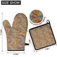 thumbnail image 6 of Pioneer Flower Floral Print Pattern 2-Pack Oven Mitts Set, Heat Resistant Kitchen Gloves, 7.7" X 12", 6 of 6