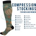 thumbnail image 4 of FREEAMG Banana Pattern Compression Socks for Women and Men, 1 Pair, 4 of 7