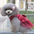 thumbnail image 2 of Flmtop Jupe Tutu avec Nœud Papillon pour Chien, Costume de Princesse Rouge Foncé, 2 of 6