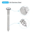 thumbnail image 3 of Uxcell Hex Head Lag Screws Bolts, 5/16" x 3" 304 Stainless Steel Partial Thread Wood Screws, 25 Pack, 3 of 7