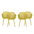thumbnail image 1 of Christopher Knight Home Chaise de Salle à Manger Extérieure Davina (Ensemble de 4), Jaune, 1 of 4