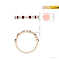 thumbnail image 6 of ANGARA Natural Floating Ruby and Diamond Semi Eternity Wedding Ring in 14K Rose Gold for Women (Size-2.2mm) | July Birthstone, Birthday, Anniversary, Jewelry Gift for Women | Natural Ruby Ring, 6 of 10