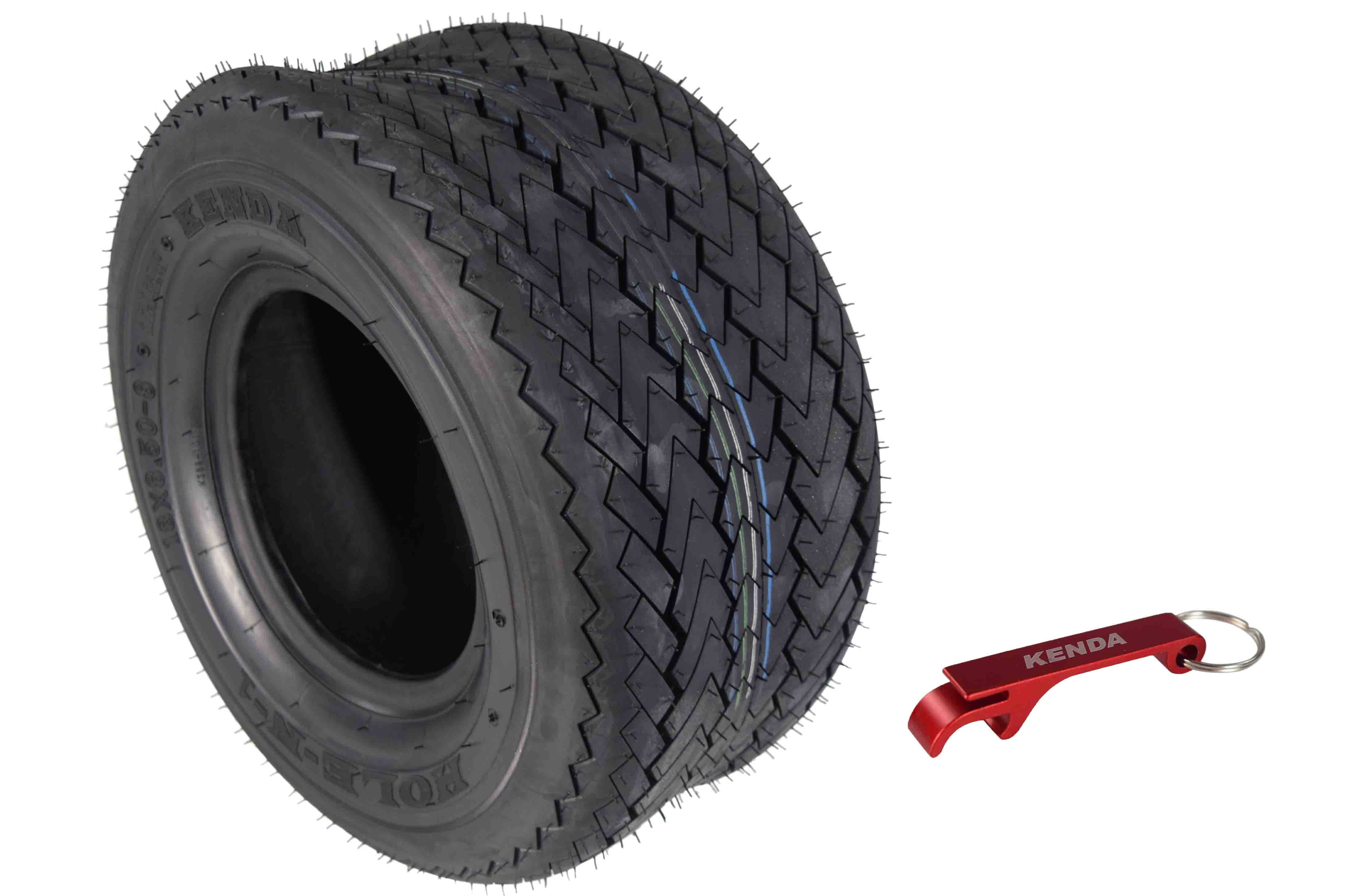 Kenda HoleN1 18x8.58 Single Golf Cart Tire with Kenda Key Chain