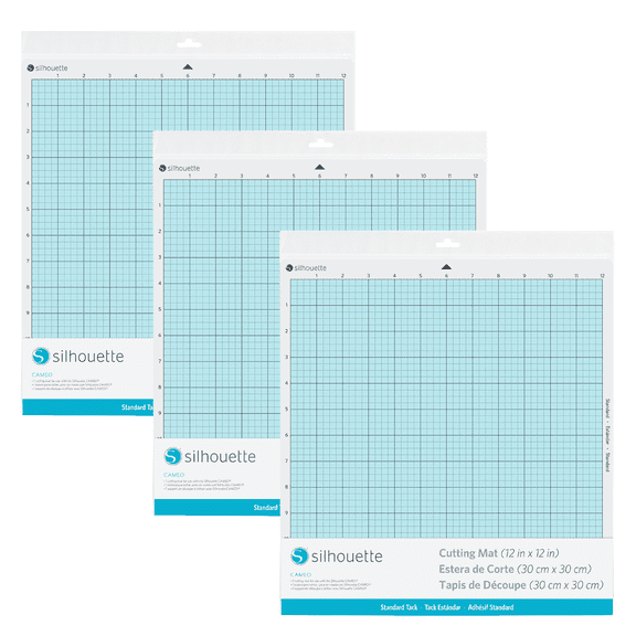 Silhouette Cameo Cutting Mat - Standard Tack - 12" x 12" (3 Pack)