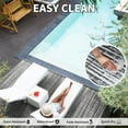 thumbnail image 5 of VUNATE Outdoor Rug Carpet 10'x14' Waterproof Reversible Patio Rug Portable Modern Abstract Indoor Outdoor Rug Plastic Straw Rug for RV Camping Garden Picnic Deck Backyard Porch Decor Gray and White, 5 of 6