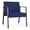 OpenHous Cobalt, variant on Waterfall Reception Waiting Oversize Guest Chair / Charcoal Steel / Black
