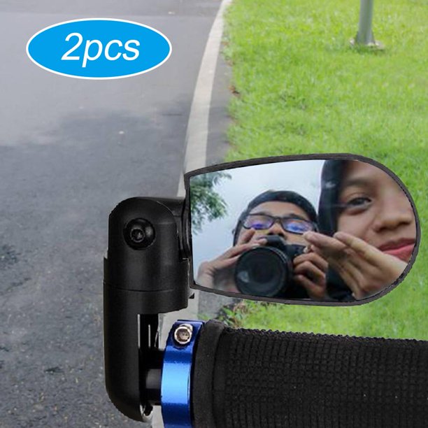 2x Rotación Bicicleta Ciclismo Espejos Gran Angular Manillar Espejo Retrovisor