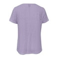 thumbnail image 6 of MIXUE Boho Tops For Women Summer Solid Color Square Collar Short Sleeve Casual Basic Pullover Shirts For Women Tshirts Streetwear,Purple,XXL, 6 of 6