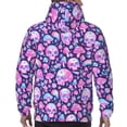 thumbnail image 7 of Balery Skull Rainbow Mushroom Pattern Mens Hoodie Kangaroo Pocket Hoodie Pullover Hooded Sweatshirt Ideal for Daily Wear Travel and Home-X-Large, 7 of 7