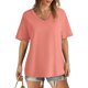 thumbnail image 2 of Tops Cortos para Mujeres Cuello en V Suelto Casual de Manga Corta, Camisa de Moda de Cuatro Estaciones para el Uso Diario, 2 of 6