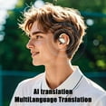 thumbnail image 4 of AI Real-Time Translation Earbuds, 144 Languages, Two-Way Translator Earbuds, Bluetooth, HD Sound, Multi-Mode Translating Earbuds for Travel, Business, Learning, Compatible with iOS & Android (Beige), 4 of 6