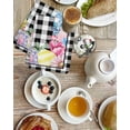 thumbnail image 4 of Easter Eggs Kitchen Dish Towels for Drying Dishes Set of 4, Spring Floral Berry Leaves Botanical Black Plaid Waffle Weave Microfiber Hand Tea Bathroom Towels Quick Dry & Absorbent Towel 15.7x23.6, 4 of 7