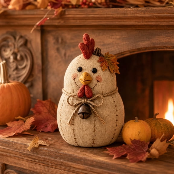 Eolstice Thanksgiving Farm Resin Ornament, Rustic Farmhouse Animal Figurine, Tabletop Shelf Mantel Home Decoration, Country Collectible Gift