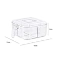 thumbnail image 3 of Caja transparente para , recipiente para especias, 4 compartimentos de almacenamiento , Blanco BLESIY Contenedor de especias, 3 of 8