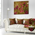 thumbnail image 2 of Designart Spring Garden with Little Red Flowers - Floral Throw Pillow - 16x16, 2 of 4