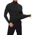thumbnail image 3 of SIMIYA Men's Turtleneck Basic Men's Long-Sleeved Shirt,Slim Fit Inner Fleece Thermal Underwear Top Long Sleeve Black, 3 of 5