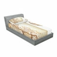 thumbnail image 3 of Animal Bedding Set with Sheet & Covers, Seahorse Marine Fishes Exotic Ocean Underwater World Aquatic Illustration, Printed Bedroom Decor 2 Shams, 4 Sizes, Cream Brown, by Ambesonne, 3 of 3