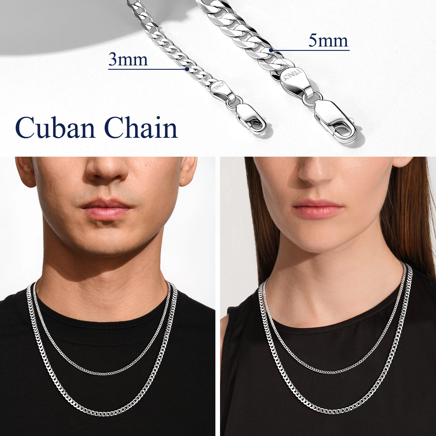 Suplight 925 Sterling Silver Curb Chain Necklace photo 4