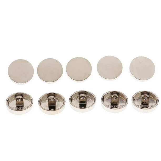10 Pieces Metal Shank Buttons 1-hole Sewing Button DIY Garment