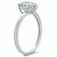 thumbnail image 3 of 2 ct Heart Cut Natural Swiss Blue Topaz Solitaire 18K White Gold Womens Engagement Ring, 3 of 4