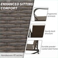 thumbnail image 4 of Patio 2-Piece Modern Loveseat & Coffee Table, Beige, for Porch Garden Poolside | Teak Finish | Acacia Wood, 4 of 10