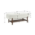 thumbnail image 2 of Dayalane Entryway Storage Bench, Sherpa Upholstered End of Bed Ottoman Bench with Wooden Shoe Rack, Modern Long Bench for Bedroom Living Room Hallway Foyer, White, 2 of 9