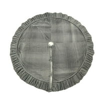 72" Plush Silver Velvet Tree Skirt